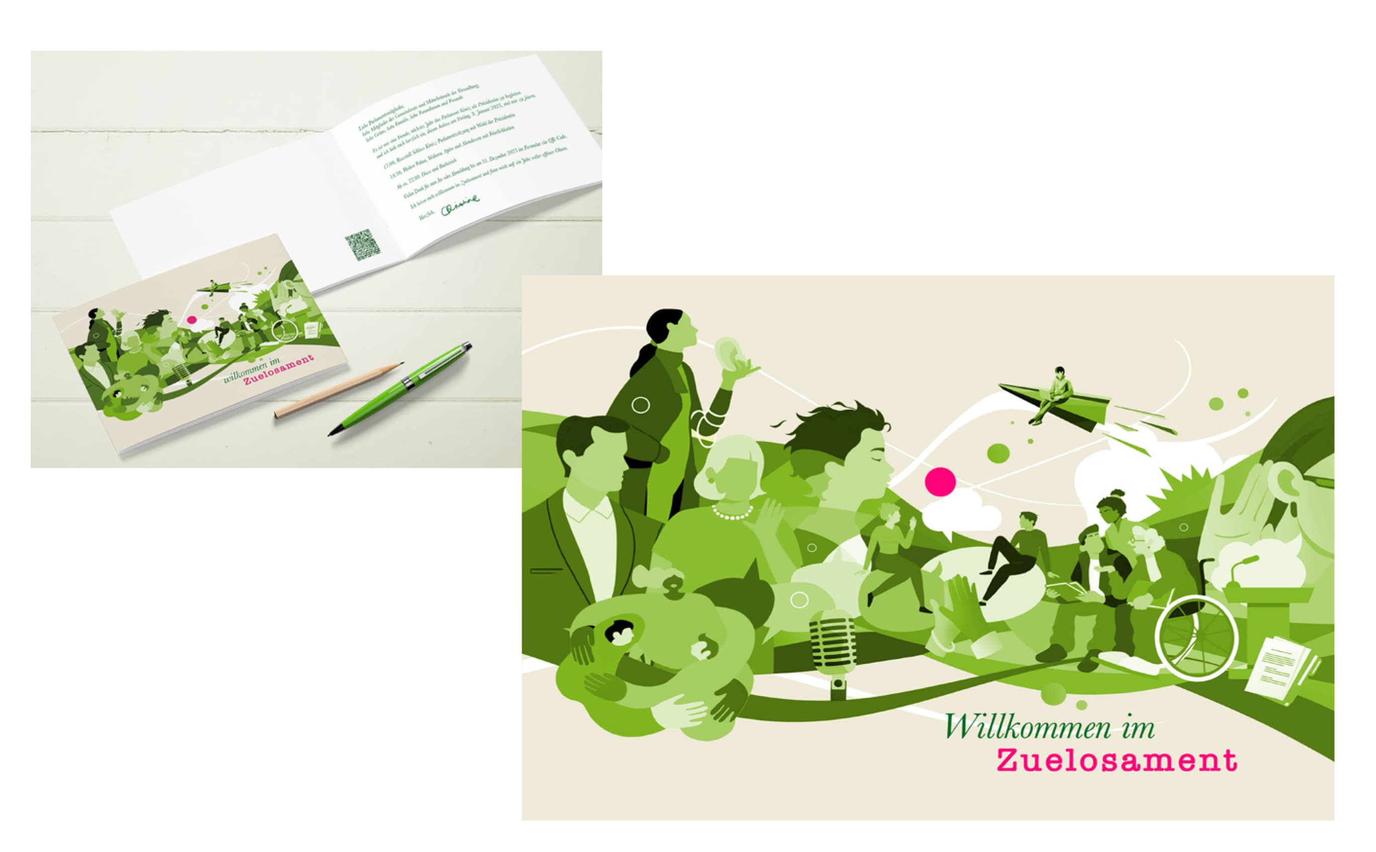 Klappkarte Zuhörlament - Detail 1